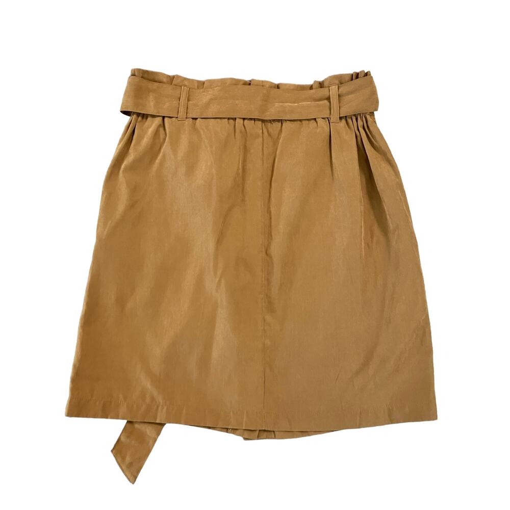 Mi Ami Women's Brown High Waisted Belted Button-Front Mini Skirt | Size M - Picture 2 of 10